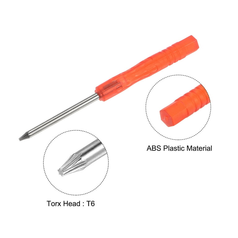 Mini Torx Screwdriver T6 Star Head for Electronics Repair 10 Pack Red