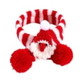 thumbnail image 3 of Bufanda navideña para mascotas, calentador de cuello para invierno, vestido de fiesta de conejo, disfraz navideño para mascotas para reuniones , Papá Noel rojo, 3 of 8