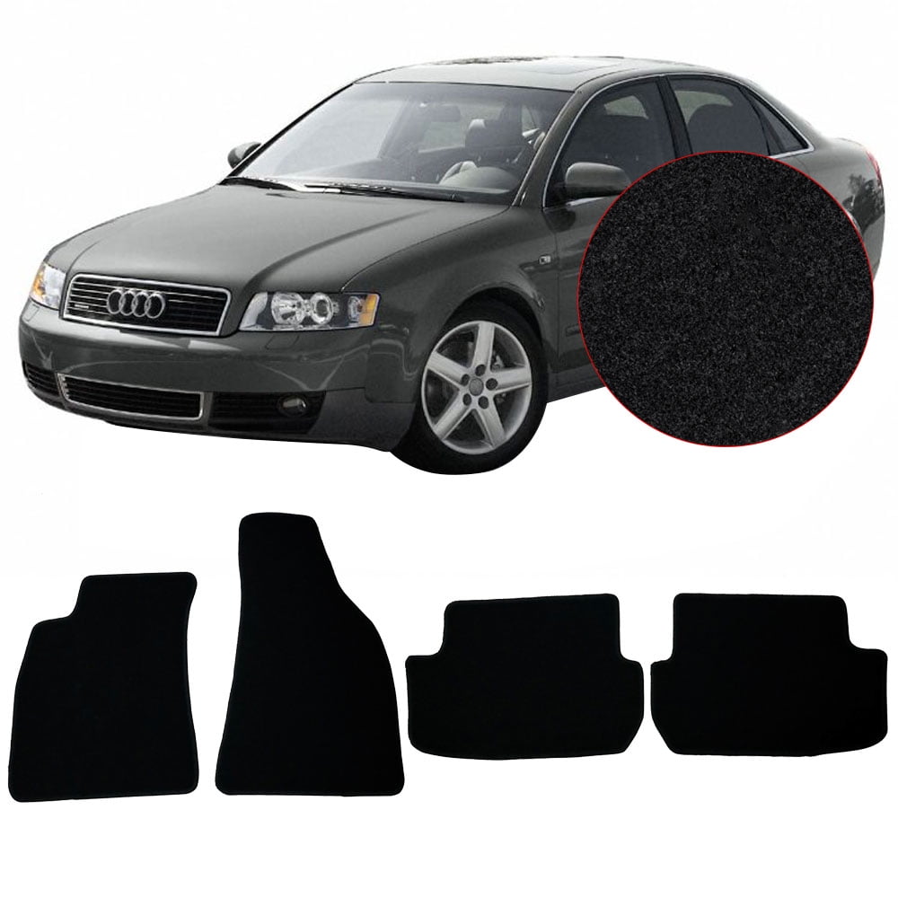 Compatible with 0204 Audi A4 OE Factory Style Black Nylon Carpet Car