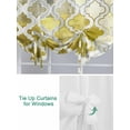 thumbnail image 3 of Yellow Morocco Tie Up Curtains for Windows 63 Inch Length Balloon Curtains Kitchen Adjustable Balloon Window Shade Retro Grey Foil Painting Grunge Tribal Tie Up Valance Bathroom Curtain 42"x63", 3 of 6