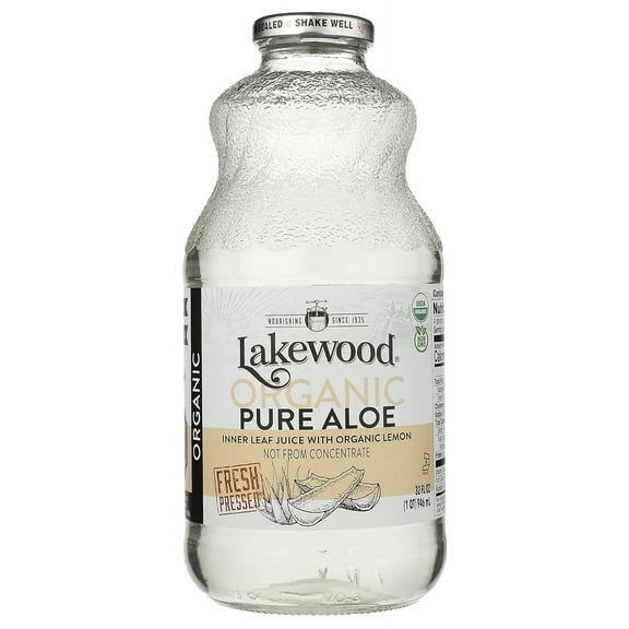 Lakewood Lakewood Organic Pure Aloe Juice Lemon - 32 fl oz Pack of 4