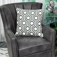 thumbnail image 5 of Parkland Collection Ursae Gray and White Decorative Throw Pillow, 20 x 20 Cotton Square Pillow, 5 of 6