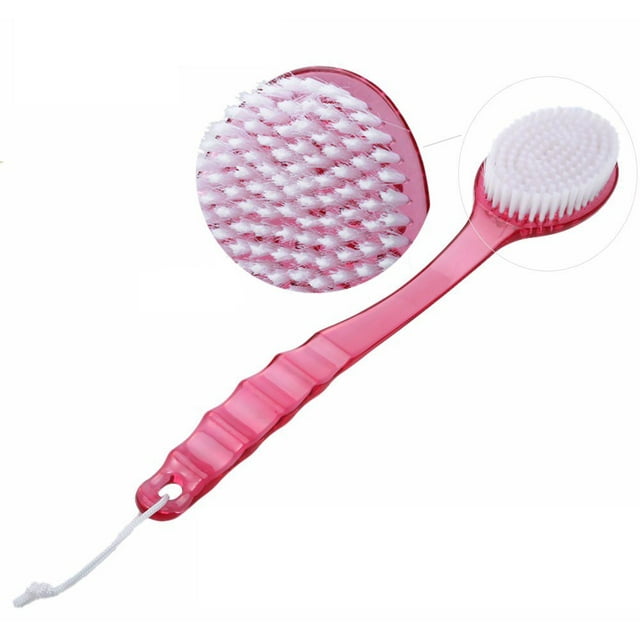 Cepillo de baño para espalda y cuerpo, esponja para ducha, cepillos de fregado con mango, exfoliante, masajeador de piel, exfoliación