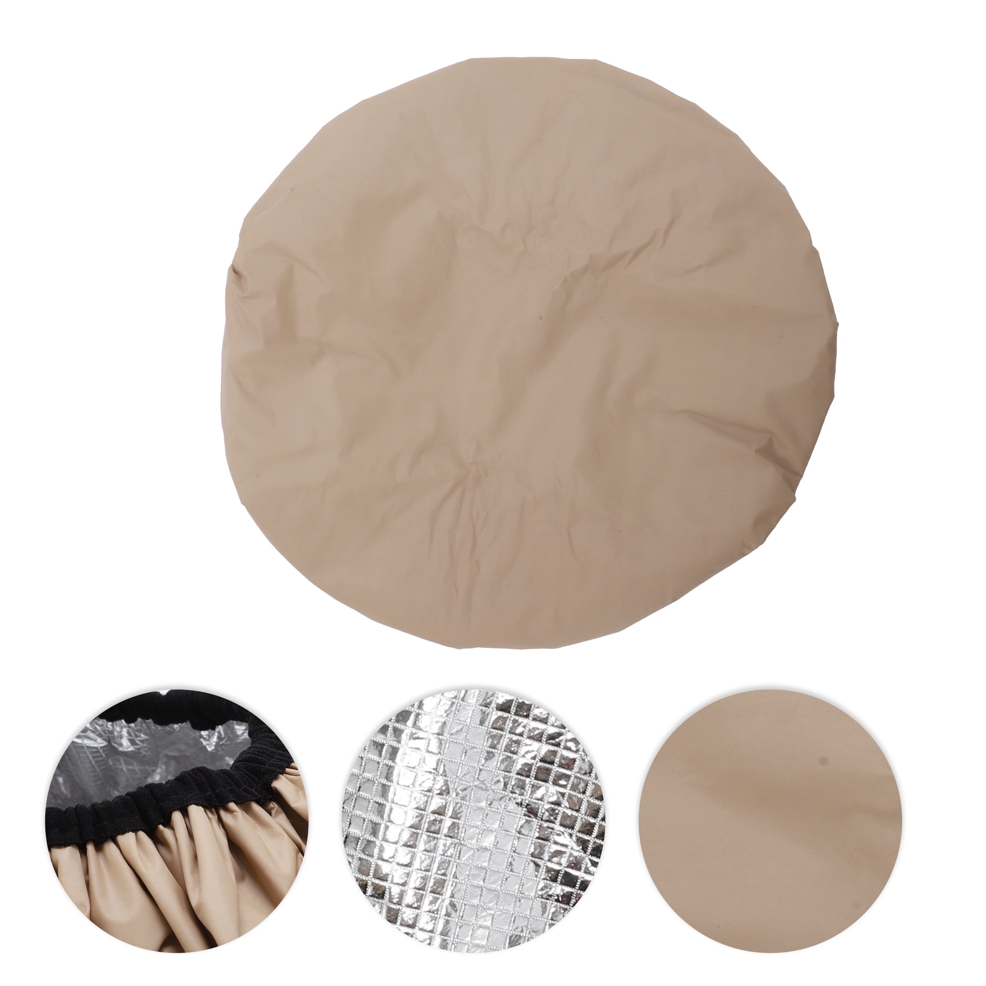 Unique Bargains Women Durable Portable Shower Cap 1 Pc Khaki