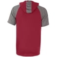 thumbnail image 2 of Holloway Sportswear 2XL Echo Short Sleeve Hoodie Scarlet/Graphite Heather 222545, 2 of 4