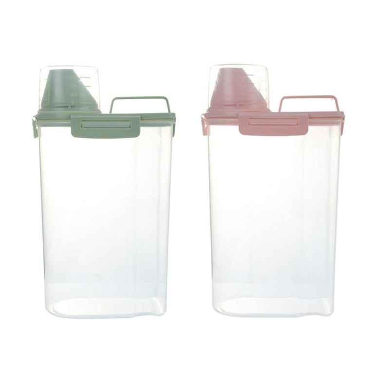 1.8L 2.5L Plastic Kitchen Canister with Airtight Lid Large Storage Container  Clear Jar with