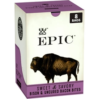 EPIC Uncured Bacon Protein Bars, Paleo Friendly, 12 ct, 1.5 oz Bars 