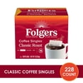 thumbnail image 2 of (228 Count) Folgers Singles Classic Roast, Coffee Bags, 2 of 9