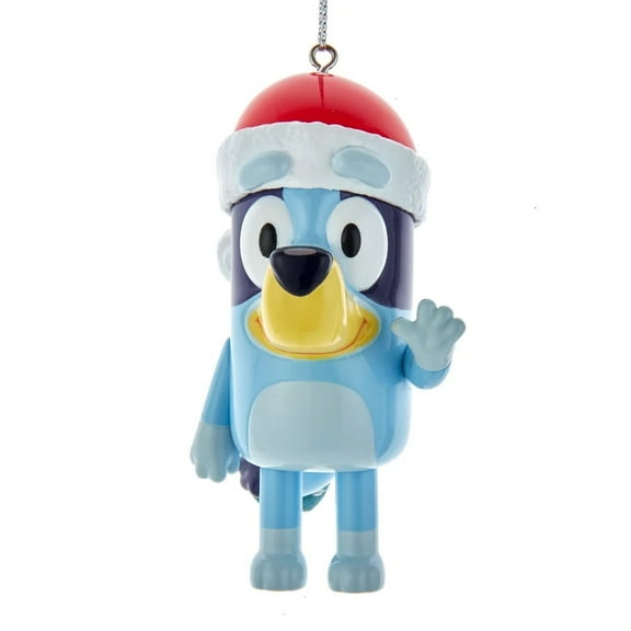 Waving Bluey Wearing a Santa Hat Christmas Ornament 13.5"