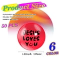 thumbnail image 2 of Pelotas hinchables Syhood Jesus Loves You de 3,2 cm de goma, 100 unidades, 2 of 6