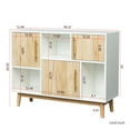 thumbnail image 2 of Storage Cabinet, Sideboard Buffet Cabinet with Storage, Doors and Open Shelves, Accent Storage Cabinet for Living Room, Bedroom, Entryway, Oak, 2 of 8