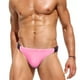 thumbnail image 5 of Bañador Sexy de liberación rápida para hombre, dos botones en los laterales, ropa de baño de nailon de cintura baja, traje de baño liso a la moda para hombre, Bikini de cadera completa, 5 of 5