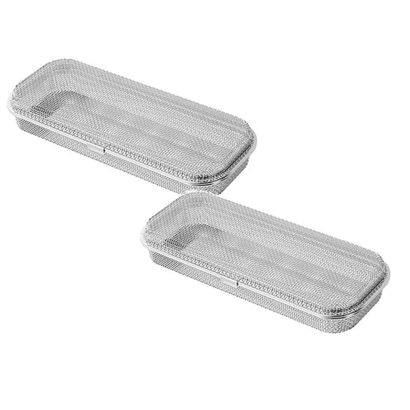 Stainless Steel Dishwasher Utensil Basket, Rectangular Mesh Silverware Holder for Cutlery, Scoops & Small Kitchen Tools, Durable Replacement Dishwasher Accessory, Silver