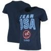 Women's Navy Team USA Neon Sportsmen Diving T-Shirt