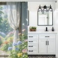 thumbnail image 4 of Garden Print Shower Curtain Art Style Bathroom Decor Shower Curtain with 12 Hooks,66inx72in, 4 of 6