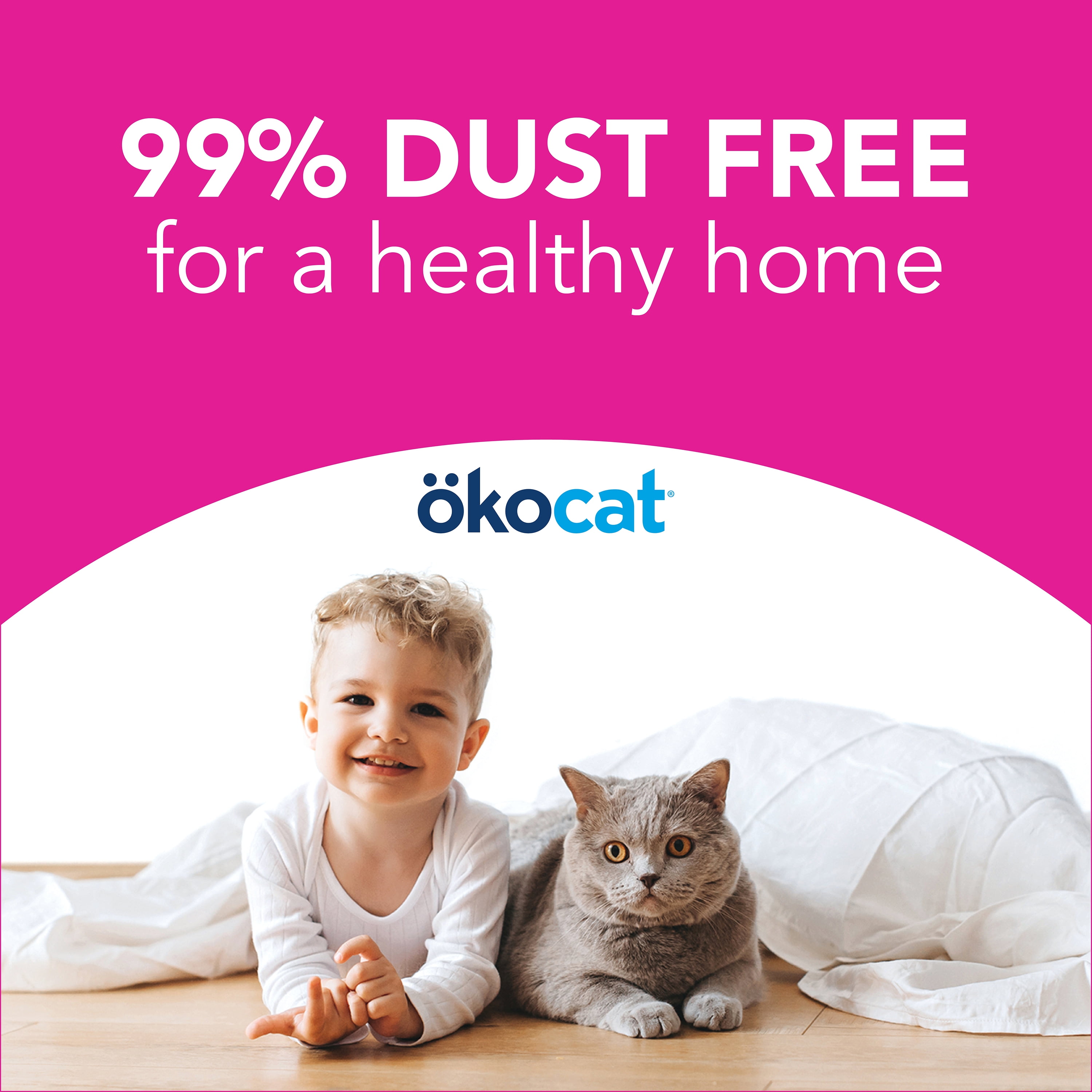 okocat Premium Super Soft Clumping Natural Wood Cat Litter, Delicate Paws, Unscented,11.2 lbs
