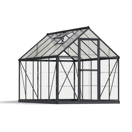 Palram - Canopia Polycarbonate Hybrid 6' x 10' Greenhouse - Gray