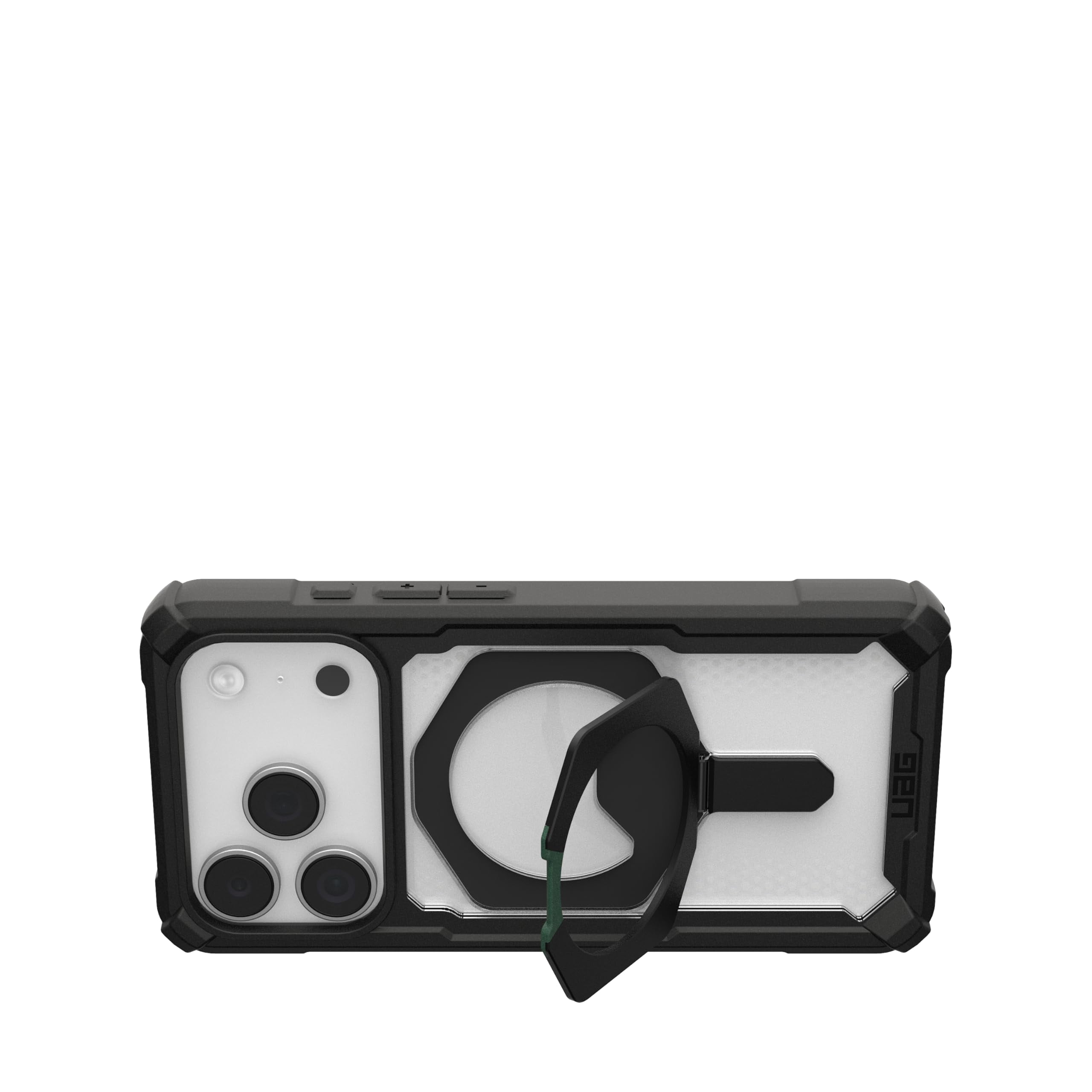 UAG iPhone 17 Pro Case with Kickstand Plasma XTE - Compatible with MagSafe Transparent Military Grade Protective Cover, Black/Clear
