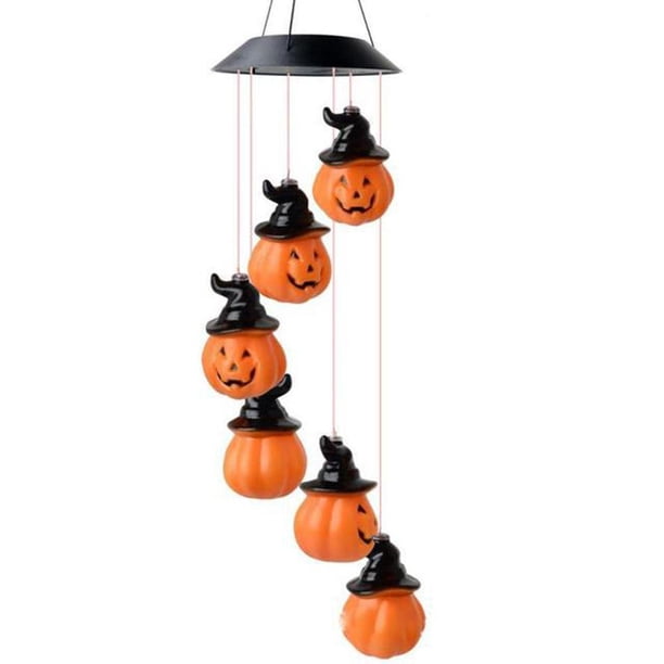 Viento De Halloween Led Fantasma Calabaza Esqueleto Carillón De Viento Para Decoración De Fiesta De Jardín Al Aire Libre Eigraketly HA043938-02