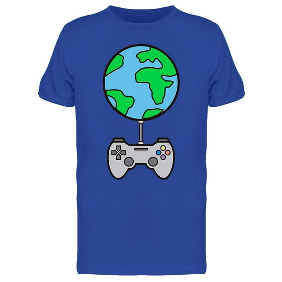 Controller Connected To Earth T-Shirt Men -Image by Shutterstock, Male 3X-Large