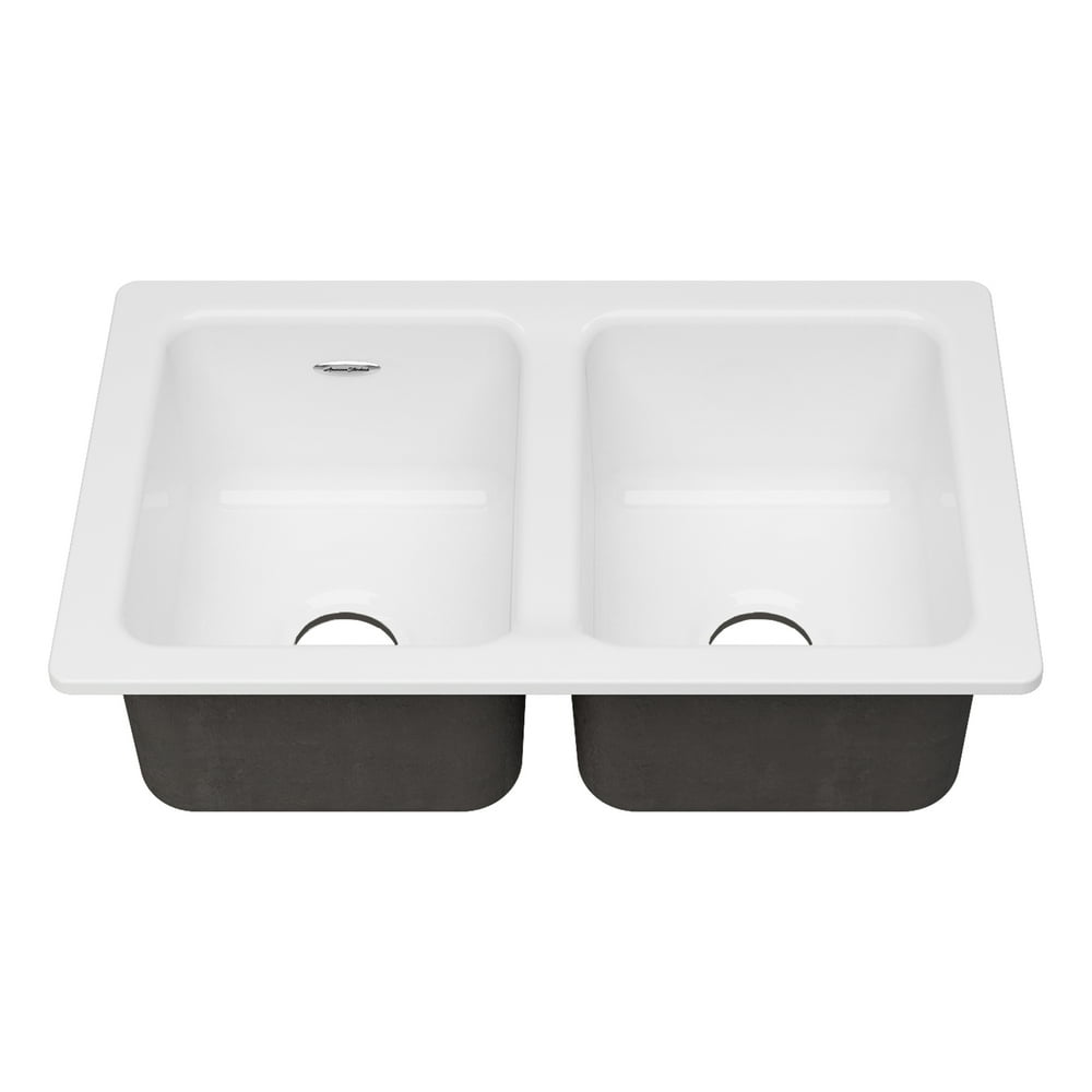 American Standard Delancey 30 X 19 Under Mount Double Bowl Cast Iron Kitchen Sink Brilliant