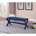 thumbnail image 3 of Banc d'Appoint en Velours Bleu Medraut, 3 of 3