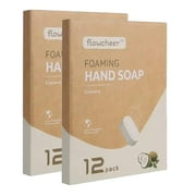Flowcheer Foaming Hand Soap Tablets Refill 12x2 Packs-Makes 12x8x2 fl oz Bottles-Hydrating Hand Soap-Coconut