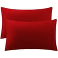 thumbnail image 1 of 300 Thread Count Algodón Egipcio Standard / Queen Size Fundas de almohada Fundas de almohada Fundas Juego de 2 Rojo rojo, 1 of 6