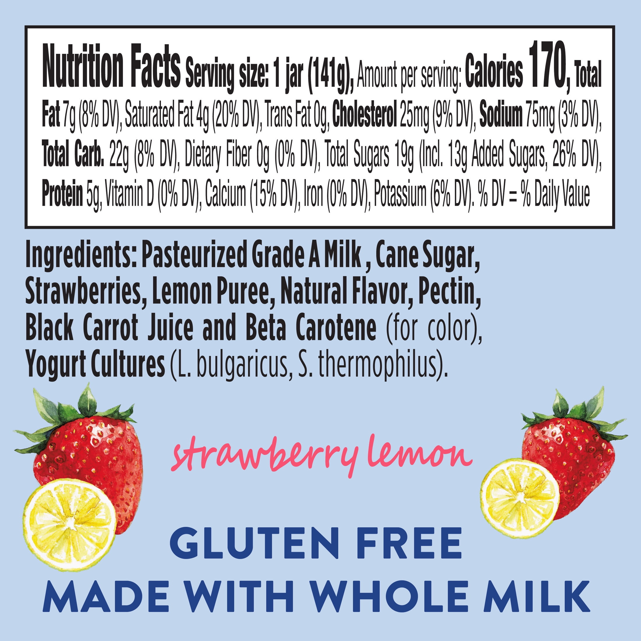 Oui by Yoplait Whole Milk French Style Yogurt, Strawberry Lemon, Special Batch, 5 oz Jar