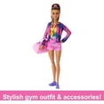 Barbie Gymnastics Playset with Fashion Doll, Balance Beam, 10