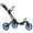 Blue, variant on Gymax 3 Wheels Foldable Golf Push Pull Cart Trolley w/ Adjustable Handle Brake Green