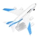 thumbnail image 2 of Modelo de avión de aleación, modelo de avión, 5 luces, avión de pasajeros, juguete con soporte de exhibición, azul, 2 of 14