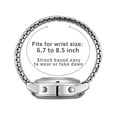 thumbnail image 5 of Hearkent Atomic American English Talking Watch Stainless Steel Stretch Band Best Gift for Senior,Visually Impaired or Blind People, 5 of 6