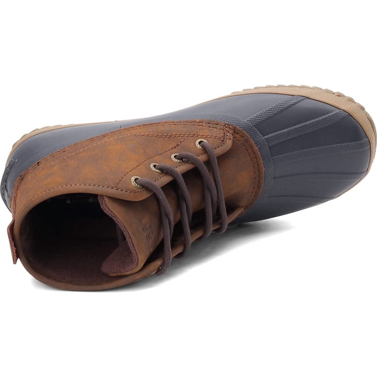 Sperry Duck Boots Mens 9.5 Brown Navy Leather Waterproof Lace Up Winter Boots Sperry Men main image 4