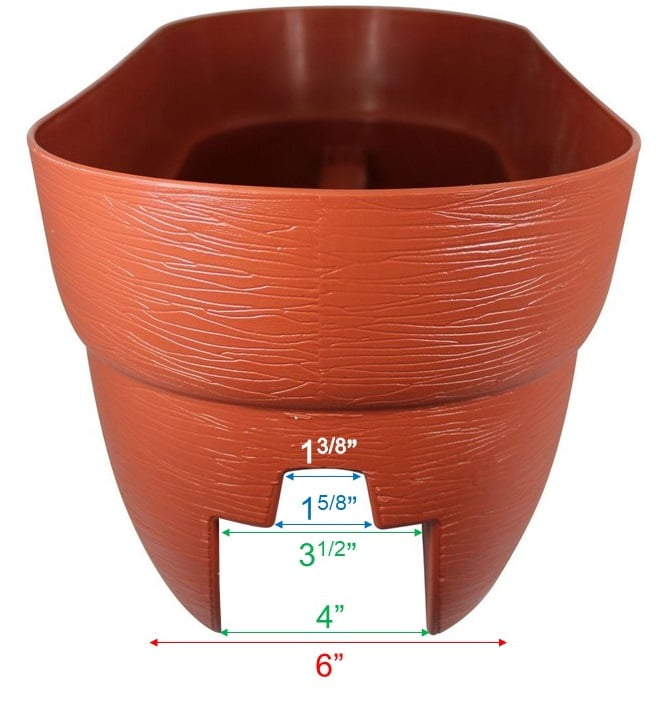 Bloomers Railing Planter with Drainage Holes – 24" Weatherproof Resin Planter – Cobalt Blue