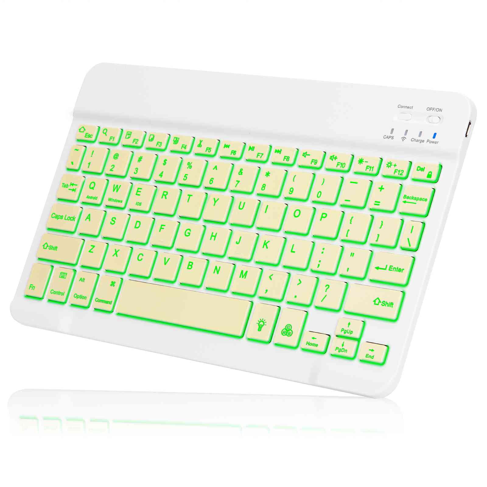 UX030 Lightweight Ergonomic Keyboard with Background RGB Light, Multi