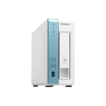 QNAP 1-Bay Personal Cloud NAS for Backup and Data Sharing 4-core 1.7GHz 1GB RAM w/ Lockable Drive Tray TS-131K-US