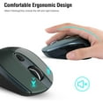 thumbnail image 3 of Cimetech Wireless Mouse, 2.4G Ergonomic Optical Mouse, Slim Silent Mouse with USB Receiver and 3 Adjustable DPI Cordless Computer Mouse for Laptop, Desktop, MacBook ,PC and Home Office-Dark Green, 3 of 9