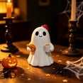 thumbnail image 6 of Halloween White Ghost Figurine,Cute Halloween Decorations Statue for Home Desk Living Room Bedroom Office and Holiday Party Desktop Ornament, 6 of 7