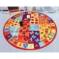 thumbnail image 3 of Furnish My Place 745 ABC With Animal 9' Round ABC Area Rug for Kids, Educational Alphabet, Animals Children Rug, Anti-Skid Rubber Backing, Multicolor, 3 of 6