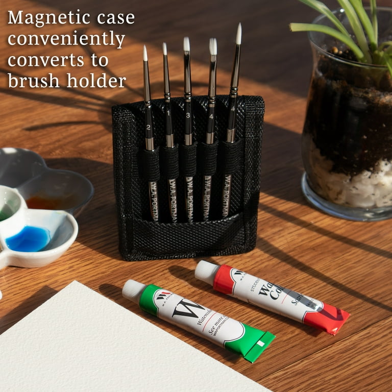 15-Piece Paintbrush Set with Pop-Up Case by W.A. Portman