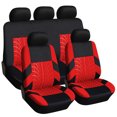 thumbnail image 3 of 9 Uds fundas de asiento de coche de lujo delantero + asiento trasero negro cero, 3 of 5