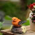 thumbnail image 5 of Safeglitz Realistic Resin Bird Figurine – Delicate Detail Statue for Car, Garden & Home DecorMiniature landscape simulation cute boutique bird ornaments orange bird white box, 5 of 7