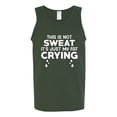 thumbnail image 2 of Wild Bobby, This is Not Sweat Its Just My Fat Crying, Gym/Workout, Men Graphic Tank Top, Forest Green, Large, 2 of 4