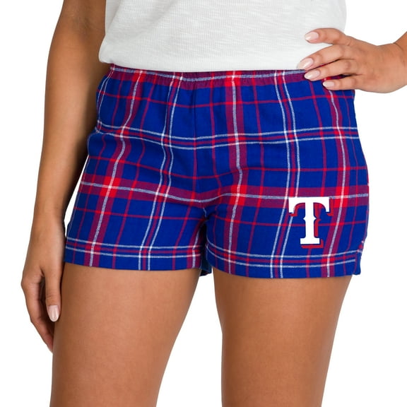 Women's Concepts Sport Royal/Red Texas Rangers Ultimate Flannel Shorts