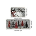 thumbnail image 3 of Costeam 2 Pcs Christmas Kitchen Rug Sets 16x24in+16x48in, Non Slide Backing Floor Mats, Merry Christmas Kitchen Decor, Xmas Kitchen Rugs, Festive Holiday Kitchen Floor Decor, 3 of 6