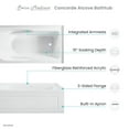 thumbnail image 3 of Concorde 60" x 32" Acrylic Glossy White, Alcove, Integral, Right-Hand Drain, Apron Bathtub, 3 of 12