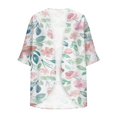 thumbnail image 5 of DOLKFU Breathable, Lightweight Floral Print Polyester, Cardigan (Women's) L, 5 of 5
