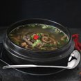 thumbnail image 3 of Cuchara de sopa de acero inoxidable, colador, cuchara ranurada duradera, espumadera inoxidable para utensilios de cocina, banquetes y picnics., 3 of 7