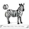 thumbnail image 3 of Ksopiavobs Realistic Zebra Figurine Plastic Zebra Family Set Wild Animal Figurine Set for Collection Desktop Decoration, Pack of 4, 3 of 7